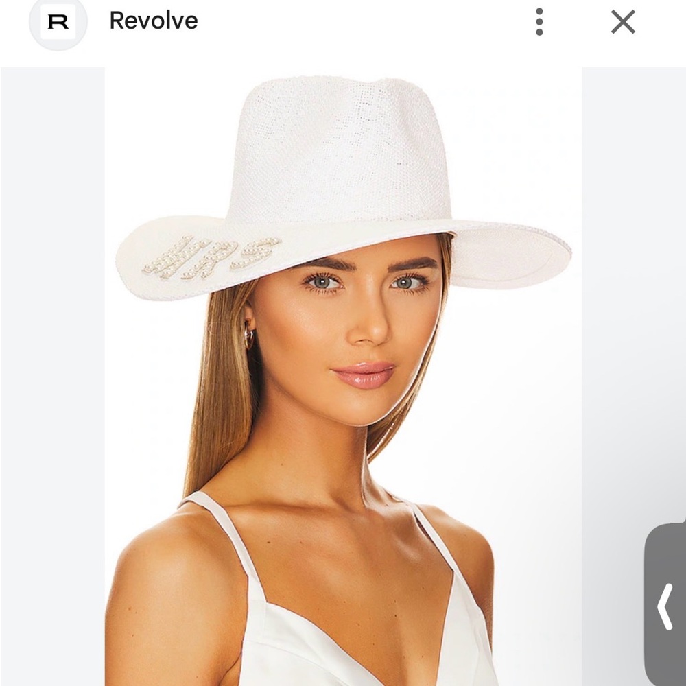 NWT Nikki Beach 'Mrs' White Hat